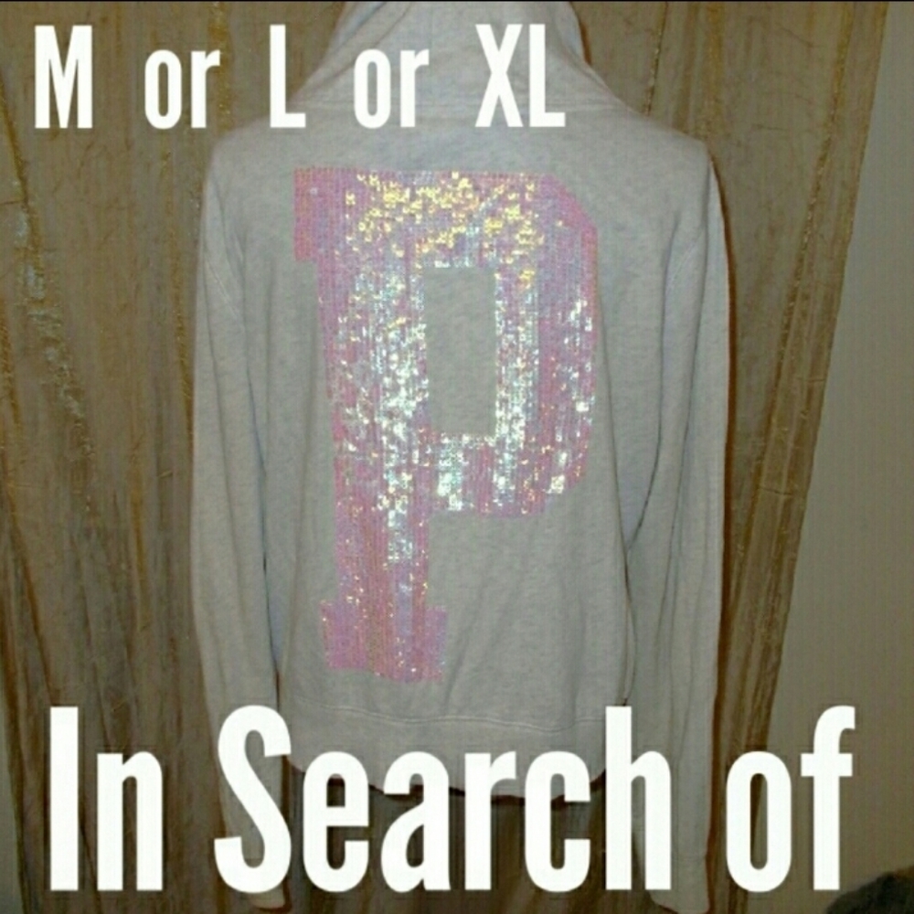 ISO Victoria's Secret PINK sweater sequins bling